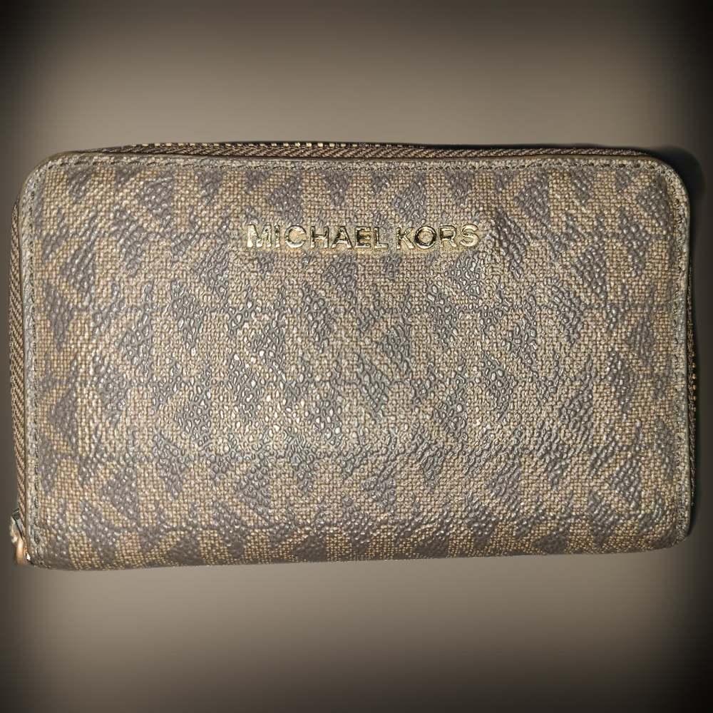 Michael Kors monogrammed small wallet